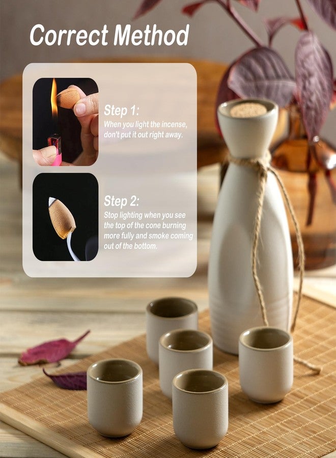 Lagincig 110Pcs Backflow Incense Cones for Waterfall 6 Different Mixed Natural Incense Waterfall Cones - Image 4